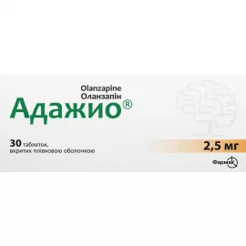 Адажио, таблетки вкриті плівковою оболонкою, 2.5 мг, №30 (10х3) | интернет-аптека Farmaco.ua