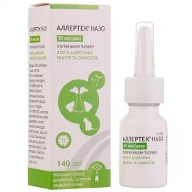 Аллертек® Назо, спрей назальный, дозированный, 50 мкг/доза, флакон 140 доз | интернет-аптека Farmaco.ua