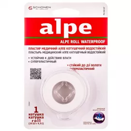 Alpe, пластырь, катушечный, водостойкий, 25 мм х 4.5 м, №1 | интернет-аптека Farmaco.ua