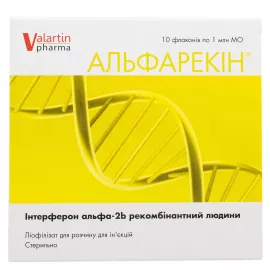 Альфарекин, лиофилизат для раствора для инъекций, 1000000 МЕ, флакон, №10 | интернет-аптека Farmaco.ua
