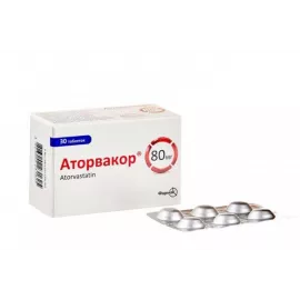 Аторвакор®, таблетки вкриті оболонкою, 80 мг, №30 | интернет-аптека Farmaco.ua
