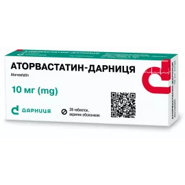 Аторвастатин-Дарниця, таблетки вкриті оболонкою, 10 мг, №28 | интернет-аптека Farmaco.ua