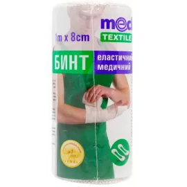 MedTextile, бинт еластичний, медичний, середньої розтяжності, 1 м х 8 см, 02 х 80 х1 | интернет-аптека Farmaco.ua