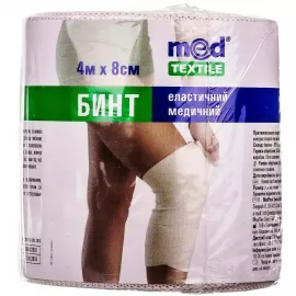 MedTextile, бинт эластичный, медицинский, средней растяжимости, 4 м х 8 см, 02 х 80 х 4 | интернет-аптека Farmaco.ua
