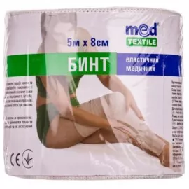 MedTextile, бинт эластичный, медицинский средней растяжимости, 5 м х 8 см, 02 х 80 х 5 | интернет-аптека Farmaco.ua