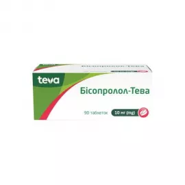 Бісопролол-Тева, таблетки, 10 мг, №90 (10х9) | интернет-аптека Farmaco.ua