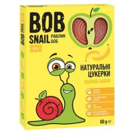 Bob Snail, цукерки натуральні, з яблуком та бананом, 60 г | интернет-аптека Farmaco.ua