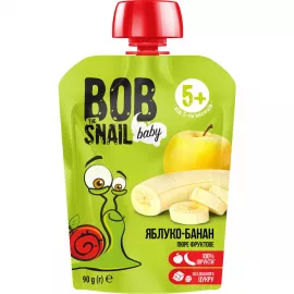 Bob Snail, пюре для детей, яблоко-банан, 90 г | интернет-аптека Farmaco.ua
