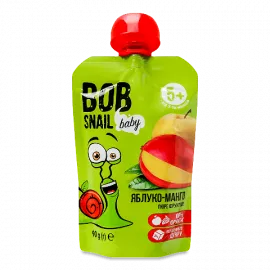 Bob Snail, пюре для дітей, яблуко-манго, 90 г | интернет-аптека Farmaco.ua