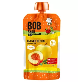Bob Snail, пюре для детей, яблоко-персик, 250 г | интернет-аптека Farmaco.ua