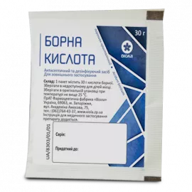 Борная кислота, порошок, 30 г | интернет-аптека Farmaco.ua