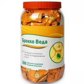Бронхо Веда, льодяники трав'яні, зі смаком апельсину, №300 | интернет-аптека Farmaco.ua