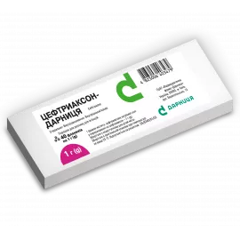 Цефтриаксон-Дарница, порошок для приготовления раствора для инъекций, флакон 1 г, №40 | интернет-аптека Farmaco.ua