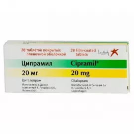 Ципраміл, таблетки вкриті оболонкою, 20 мг, №28 | интернет-аптека Farmaco.ua