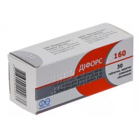Діфорс 160, таблетки вкриті плівковою оболонкою, 5 мг/160 мг, №30 | интернет-аптека Farmaco.ua