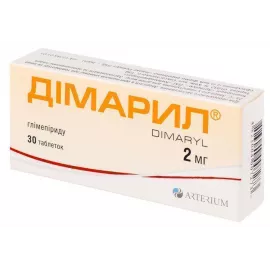 Дімарил, таблетки 2 мг, №30 (10х3) | интернет-аптека Farmaco.ua