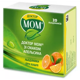 Доктор Мом®, льодяники, зі смаком апельсину, №20 | интернет-аптека Farmaco.ua