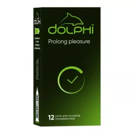 Dolphi Prolong Pleasure, презервативы латексные с пролонгуючим ефектом, №12 | интернет-аптека Farmaco.ua