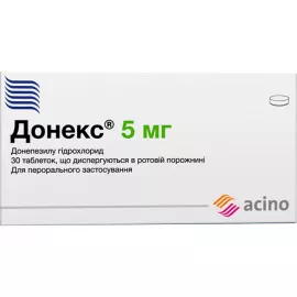 Донекс, таблетки що диспергуються в ротовій порожнині, 5 мг, №30 (10х3) | интернет-аптека Farmaco.ua