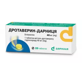 Дротаверин-Дарниця, таблетки, 0.04 г, №20 | интернет-аптека Farmaco.ua