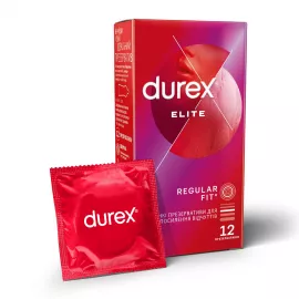 Durex Elite, презервативи тонкі з ноноксинолом-9, прозорі, №12 | интернет-аптека Farmaco.ua