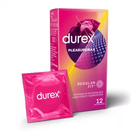 Durex Pleasuremax, презервативи рельєфні/ребристі з крапковою структурою, №12 | интернет-аптека Farmaco.ua