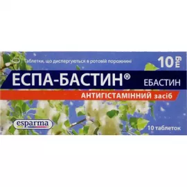 Еспа-бастин табл. диспер. рот. порож. 10 мг, №10 | интернет-аптека Farmaco.ua