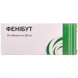 Фенібут, таблетки, 250 мг, №20 (10х2) | интернет-аптека Farmaco.ua