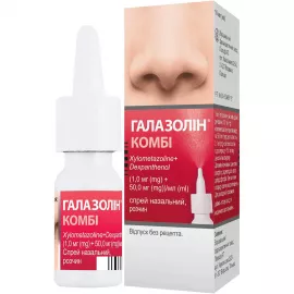 Галазолін Комбі, спрей назальний, 1 мг + 50 мг, флакон-крапельниця 10 мл | интернет-аптека Farmaco.ua