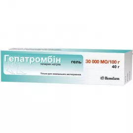 Гепатромбин, гель, 30000 МЕ/100 г, туба 40 г | интернет-аптека Farmaco.ua