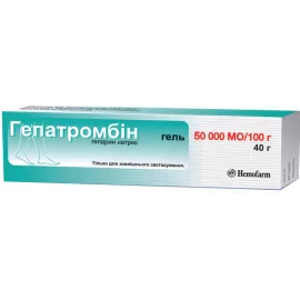 Гепатромбин, гель, 50000 МЕ/100 г, туба 40 г | интернет-аптека Farmaco.ua