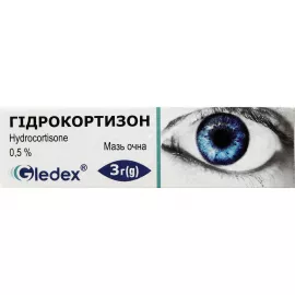 Гідрокортизон, мазь очна, туба 3 г, 0.5%, №1 | интернет-аптека Farmaco.ua