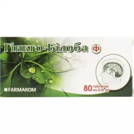 Гінкго Білоба-Ф, таблетки, 0.5 г, №80 | интернет-аптека Farmaco.ua