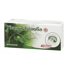 Гинкго Билоба-Ф, таблетки, 0.5 г, №40 | интернет-аптека Farmaco.ua