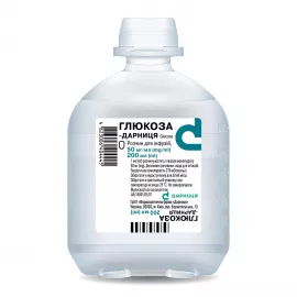 Глюкоза-Дарница, раствор для инфузий, флакон пластиковый 200 мл, 50 мг/мл | интернет-аптека Farmaco.ua