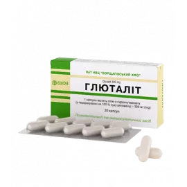 Глюталіт, капсули 300 мг, №20 (10х2) | интернет-аптека Farmaco.ua