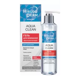 Hirudo Derm Extra-Dry Aqua Clean, гель увлажняющий для умывания, 180 мл | интернет-аптека Farmaco.ua
