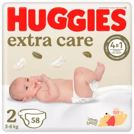 Huggies Extra Care, подгузники детские, размер 2, №58 | интернет-аптека Farmaco.ua