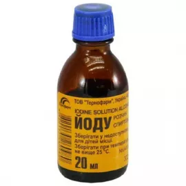 Йода раствор спиртовой, 20 мл, 5% | интернет-аптека Farmaco.ua