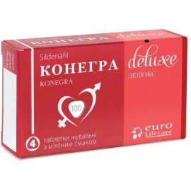 Конегра Делюкс, таблетки жувальні, 100 мг, №4 | интернет-аптека Farmaco.ua
