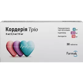 Кордерія Дуо, таблетки, 8 мг/2.5 мг, №30 | интернет-аптека Farmaco.ua