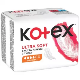 Kotex Ultra Soft Normal, прокладки гигиенические, №10 | интернет-аптека Farmaco.ua