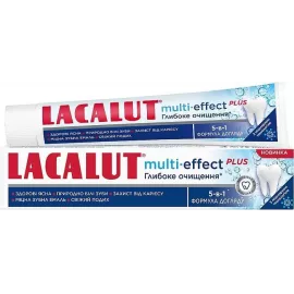 Lacalut Multi-Effect Plus Глубокая чистка, паста зубная, 75 мл | интернет-аптека Farmaco.ua