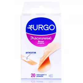 Urgo, набір еластичних пластирів, з антисептиком, №20 (20 х 40 №6, 20 х 72 №10, 34 х 72 №4) | интернет-аптека Farmaco.ua