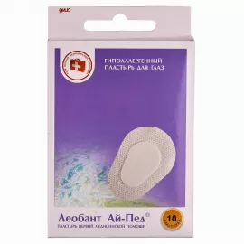 Леобант Ай-Пед, пластырь для глаз гипоаллергенный стерильный, 57 мм х 82 мм, №10 | интернет-аптека Farmaco.ua