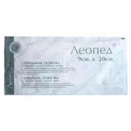 Леопед, пластир, хірургічний, стерильний, з іонами срібла, 9 см х 20 см, №1 | интернет-аптека Farmaco.ua