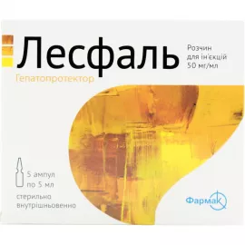 Лесфаль, розчин для ін'єкцій, ампули 5 мл, 50 мг/мл, №5 | интернет-аптека Farmaco.ua