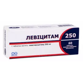 Левіцитам 250, таблетки вкриті плівковою оболонкою, 250 мг, №60 | интернет-аптека Farmaco.ua