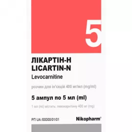 Лікартин-Н, розчин для ін'єкцій, ампули 5 мл, 400 мг/мл, №5 | интернет-аптека Farmaco.ua