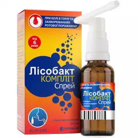 Лісобакт Компліт, спрей оромукозний, флакон 30 мл | интернет-аптека Farmaco.ua